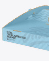Corrugated Pizza Box w/ Handle Mockup