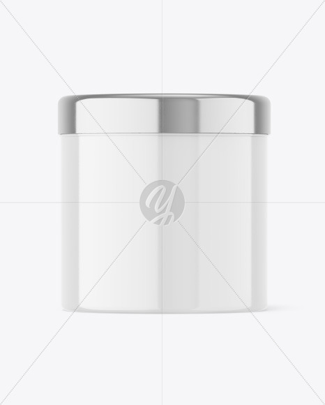 Glossy Plastic Jar Mockup