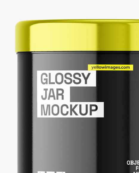 Glossy Plastic Jar Mockup