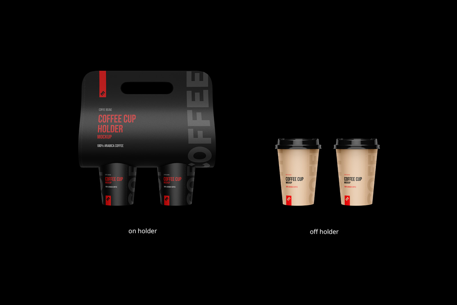 Cups Holder, Carrier Mockup front view Cups Holder, Carrier Mockup front view