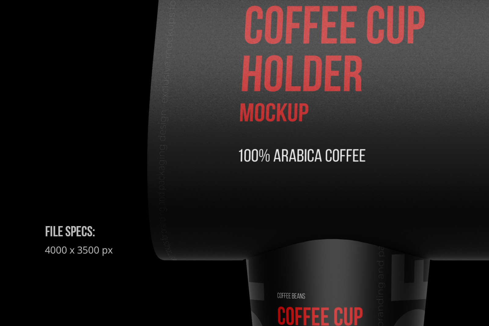 Cups Holder, Carrier Mockup front view