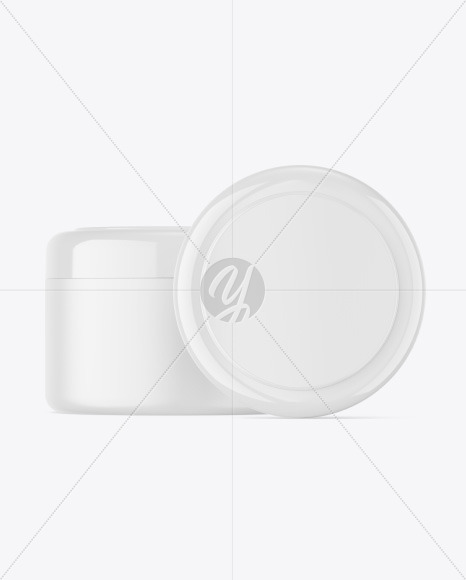 Two Plastic Cosmetic Jar Mockup