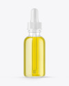 Clear Glass Dropper Bottle with Oil Mockup