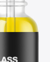 Clear Glass Dropper Bottle with Oil Mockup