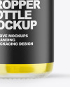 Clear Glass Dropper Bottle with Oil Mockup