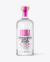 Clear Glass Vodka Bottle Mockup