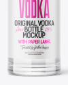 Clear Glass Vodka Bottle Mockup