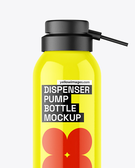 Glossy Dispenser Bottle Mockup Glossy Dispenser Bottle Mockup