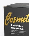 Box with Cosmetic Jar Mockup