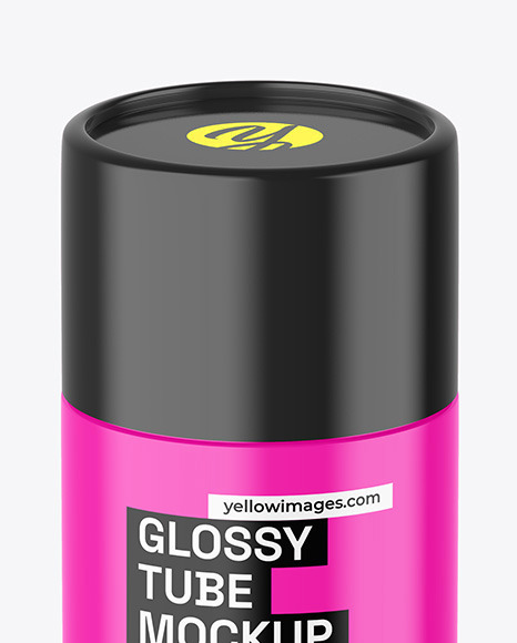 Glossy Paper Tube Mockup