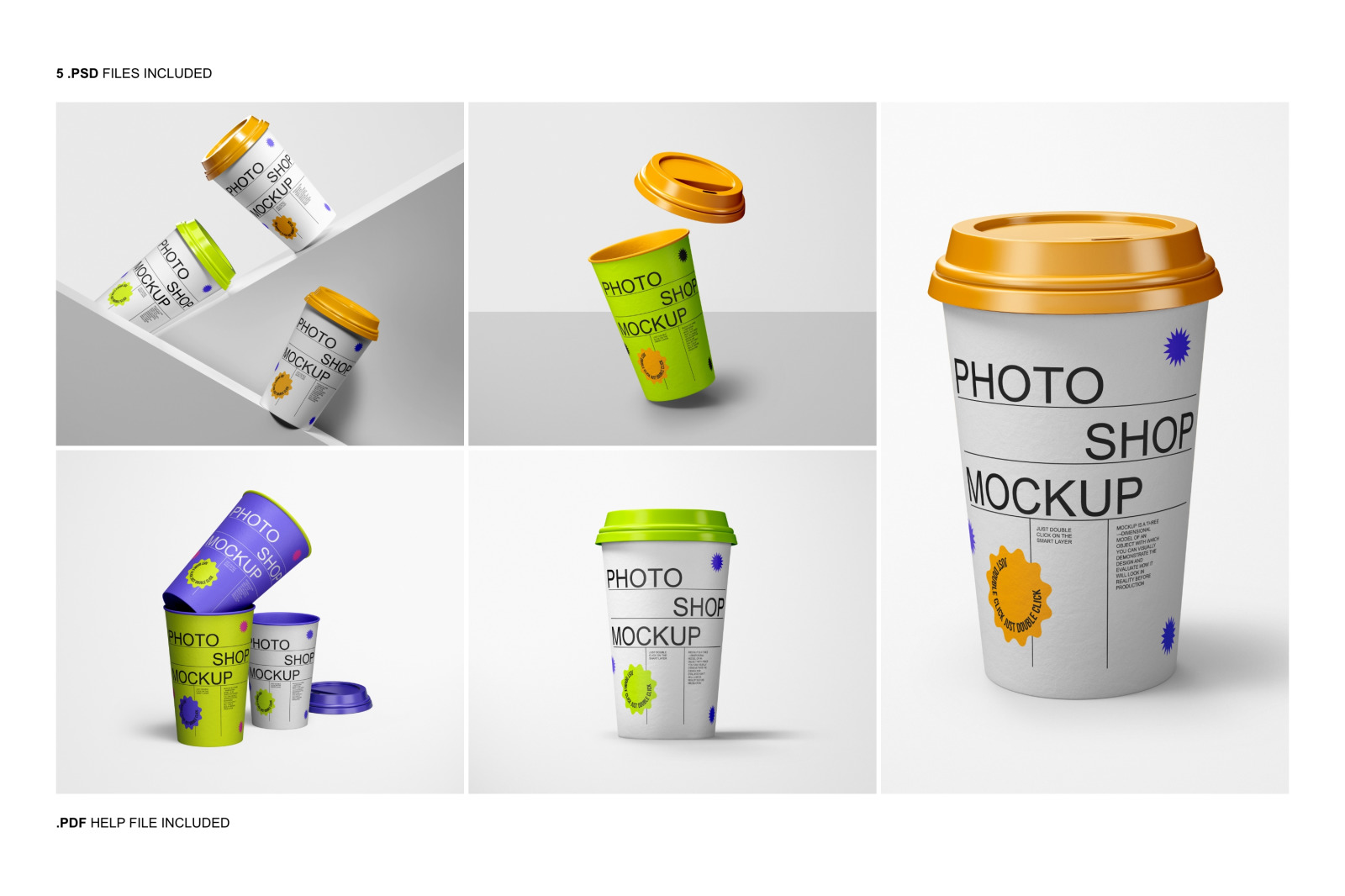 Paper Cup Mockup Set Paper Cup Mockup Set