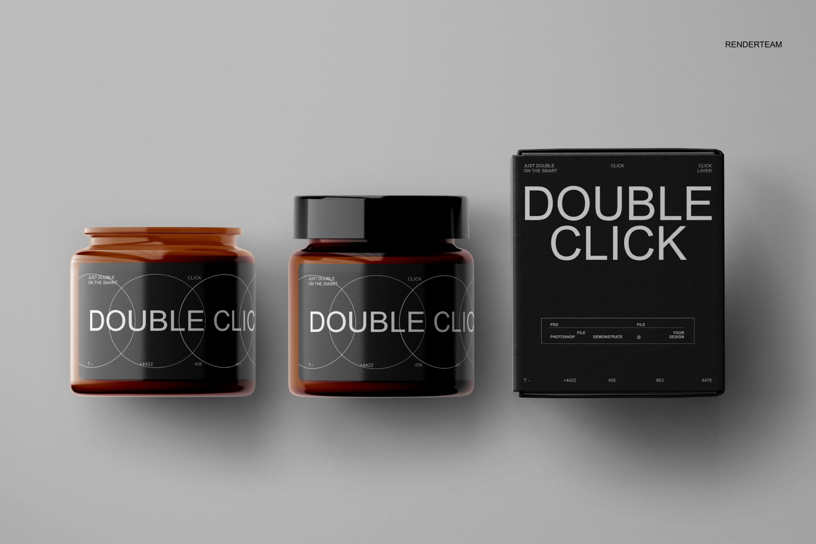 Amber Glass Candle Mockup Set Amber Glass Candle Mockup Set