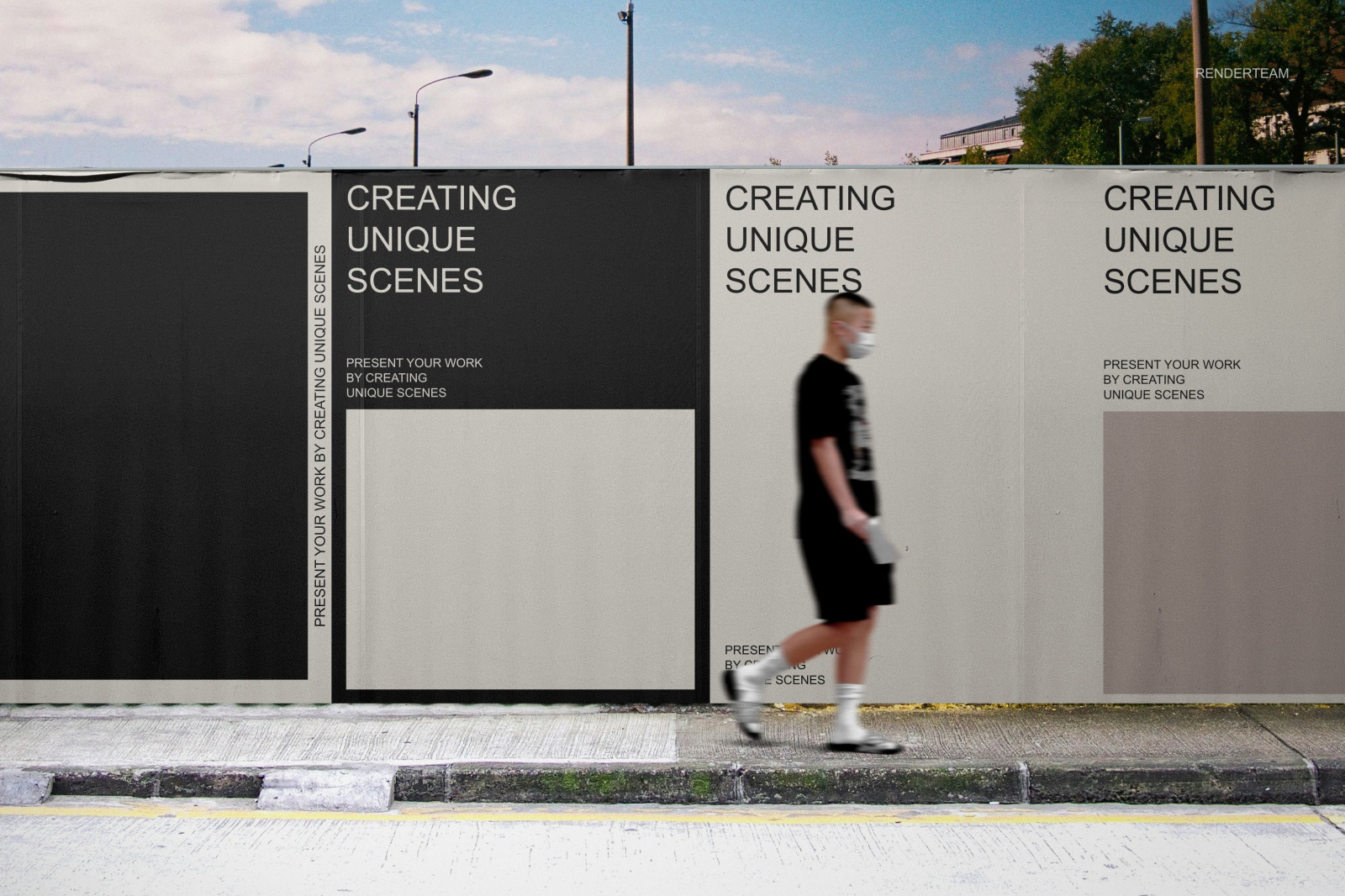 Advertising Posters Mockup Set