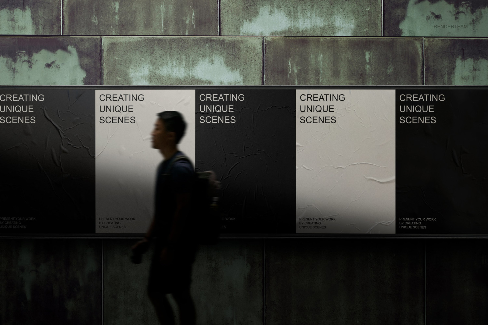 Advertising Posters Mockup Set Advertising Posters Mockup Set