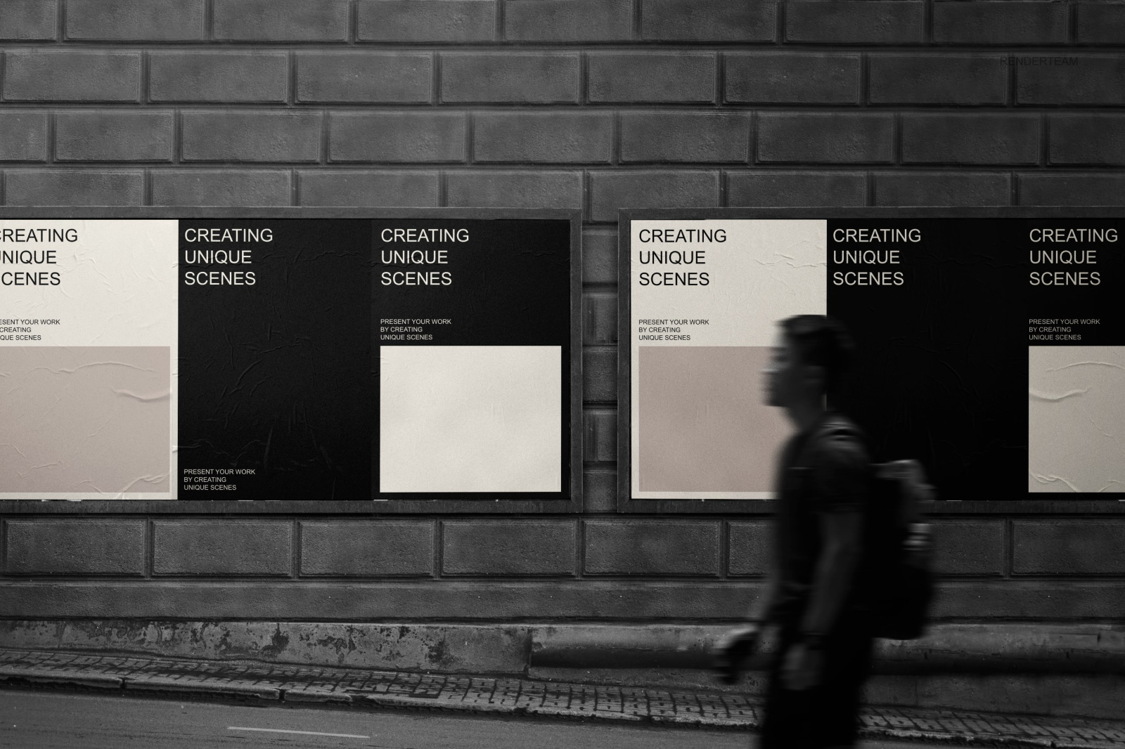 Advertising Posters Mockup Set Advertising Posters Mockup Set
