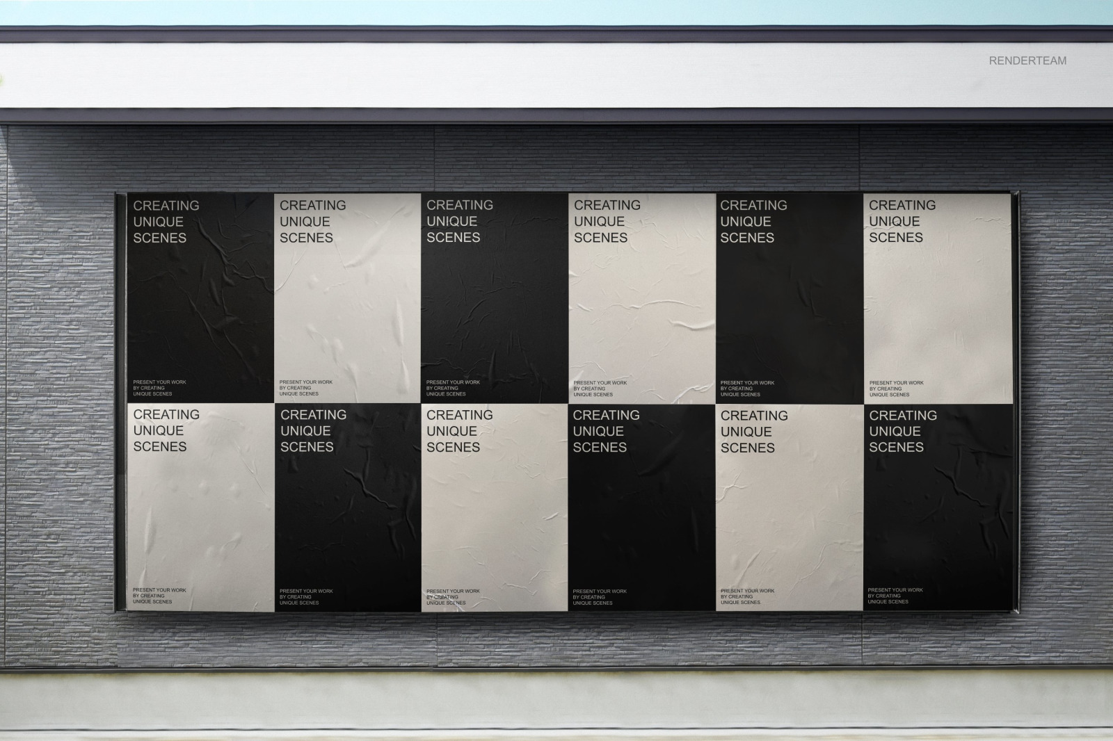 Advertising Posters Mockup Set Advertising Posters Mockup Set