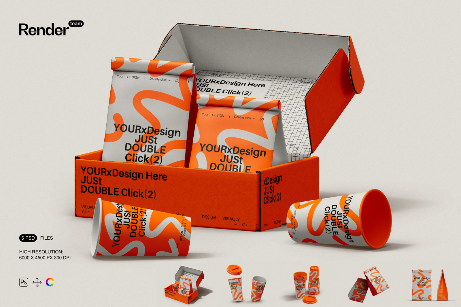 Paper Packaging Mockup Set Paper Packaging Mockup Set