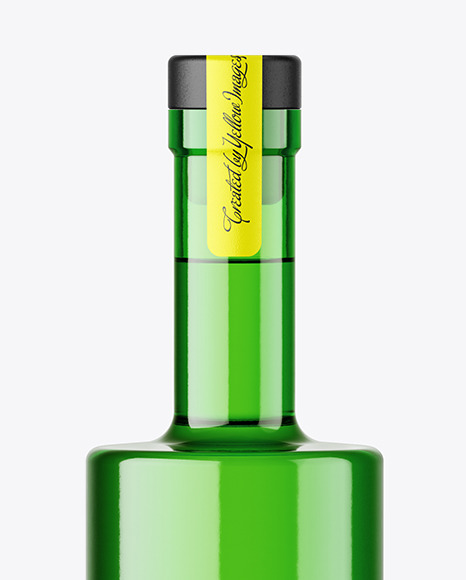 Colored Glass Bottle Mockup