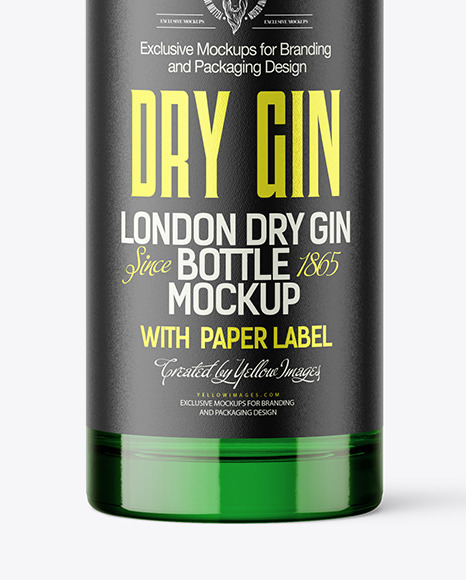 Colored Glass Bottle Mockup