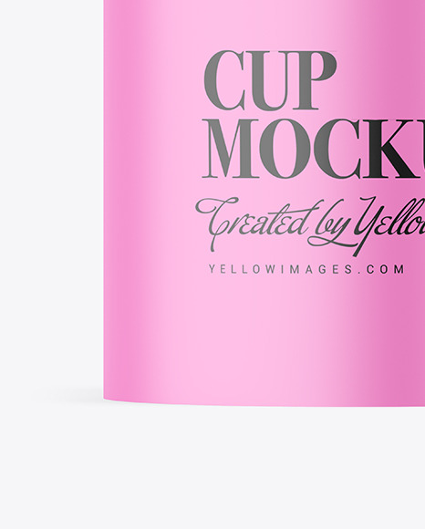 Matte Cup w/ Coffee Splash Mockup