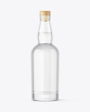 Clear Glass Vodka Bottle Mockup