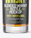 Clear Glass Whisky Bottle Mockup