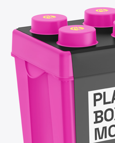 Matte Plastic Box Mockup