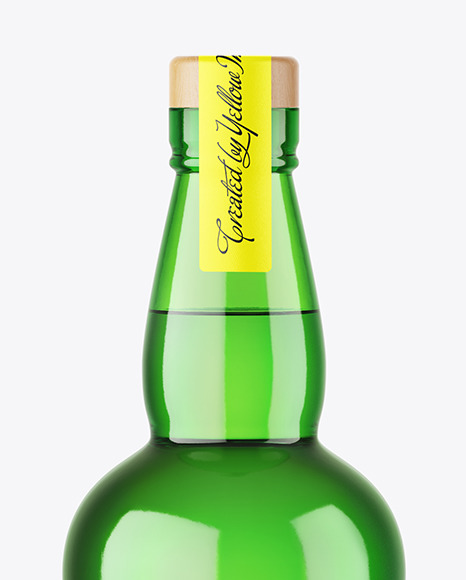 Colored Glass Bottle Mockup