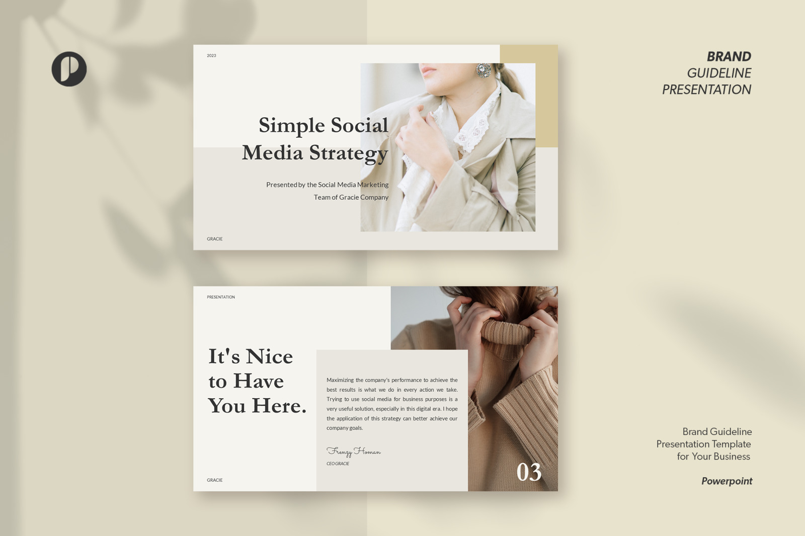 Gracie – Calm White Simple Social Media Strategy PowerPoint Presentation Gracie – Calm White Simple Social Media Strategy PowerPoint Presentation