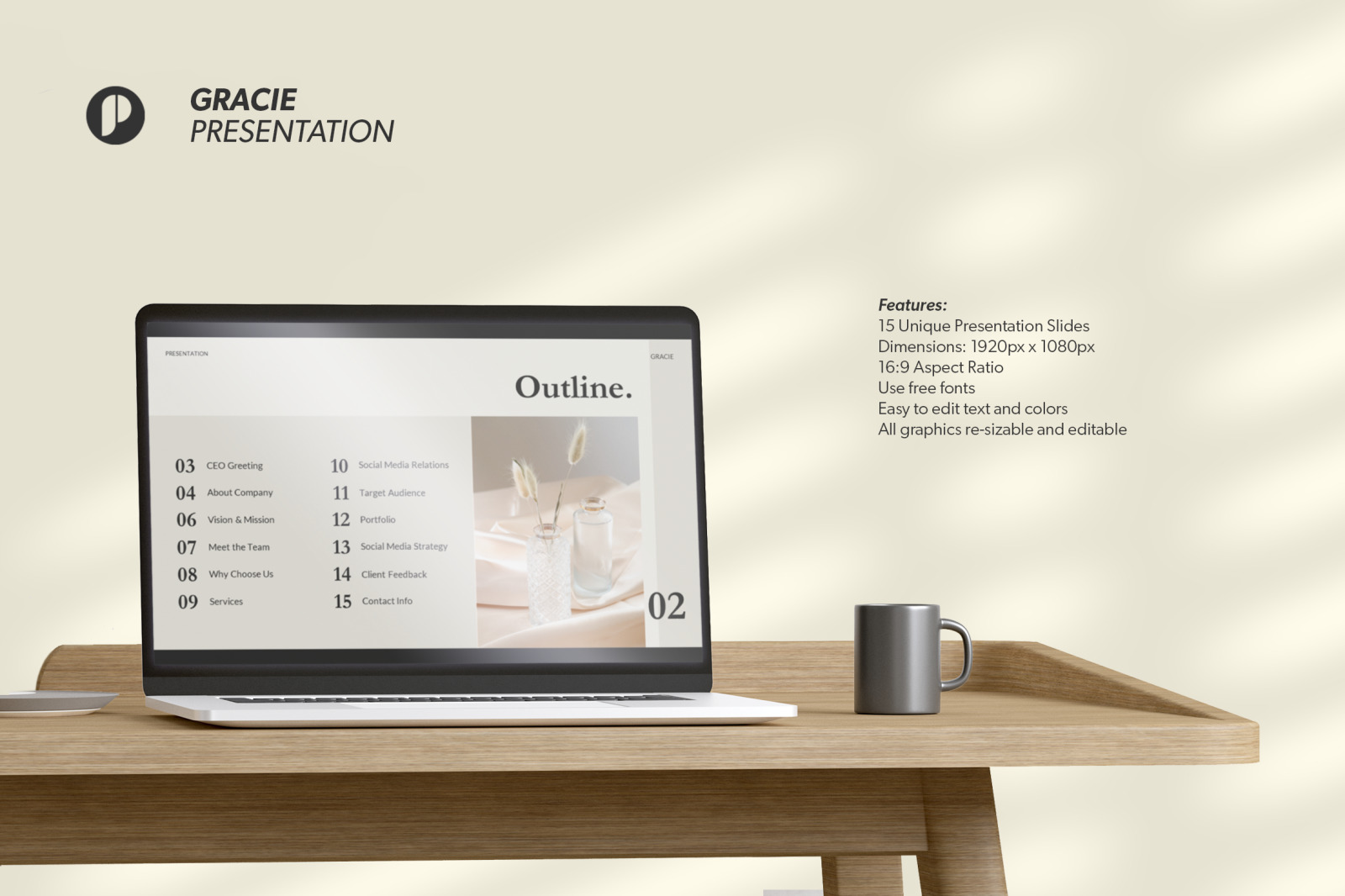 Gracie – Calm White Simple Social Media Strategy PowerPoint Presentation Gracie – Calm White Simple Social Media Strategy PowerPoint Presentation