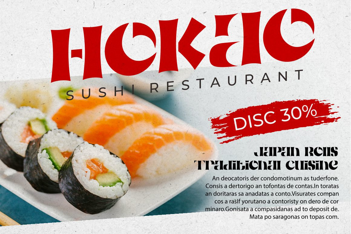 Raimei Hakke - Japan Style Logo Font Raimei Hakke - Japan Style Logo Font