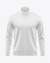 Long Sleeve Track Jacket Mockup - Front View