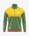 Long Sleeve Track Jacket Mockup - Front View