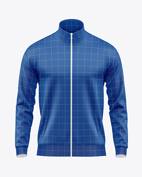 Long Sleeve Track Jacket Mockup - Front View