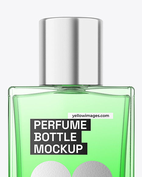 Colored Glass Perfume Bottle Mockup