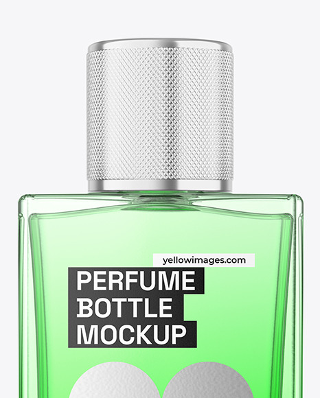 Colored Glass Perfume Bottle Mockup