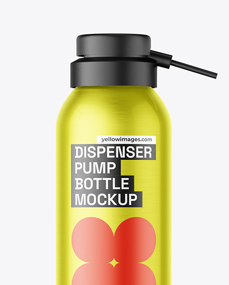 Metallic Dispenser Bottle Mockup Metallic Dispenser Bottle Mockup