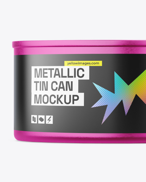 Metallic Tin Can Mockup