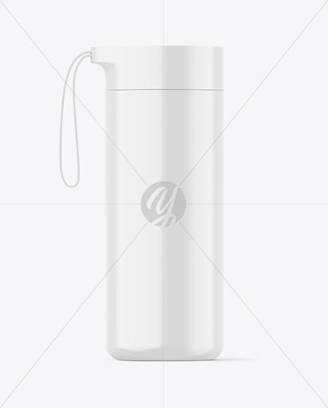 Glossy Thermo Flask Bottle Mockup