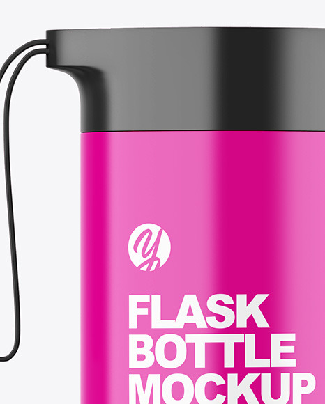 Glossy Thermo Flask Bottle Mockup