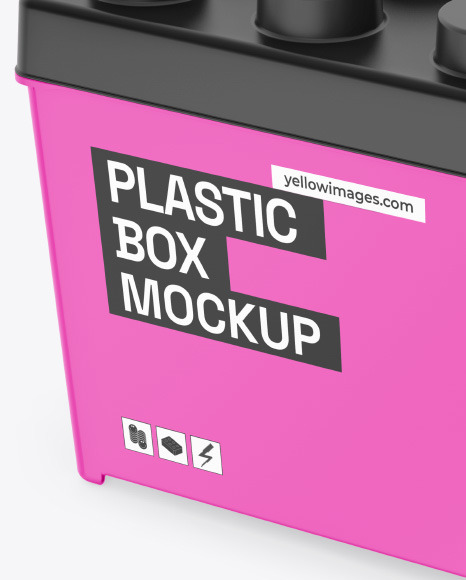 Matte Plastic Box Mockup