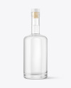 Clear Glass Vodka Bottle Mockup