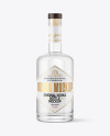 Clear Glass Vodka Bottle Mockup