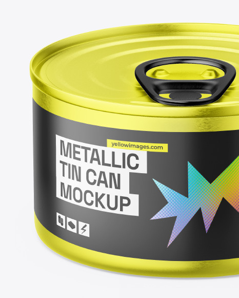 Metallic Tin Can Mockup