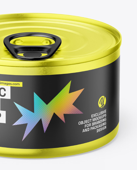 Metallic Tin Can Mockup