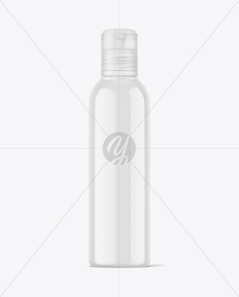 Glossy Plastic Cosmetic Bottle Mockup