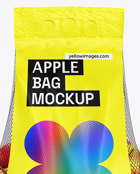 Apple Bag w/ Glossy Label Mockup