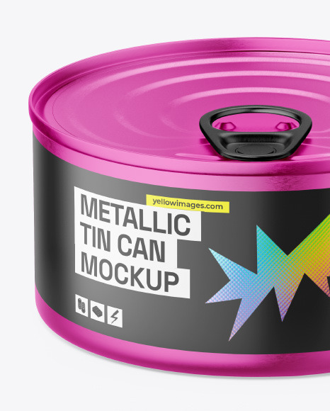 Metallic Tin Can Mockup