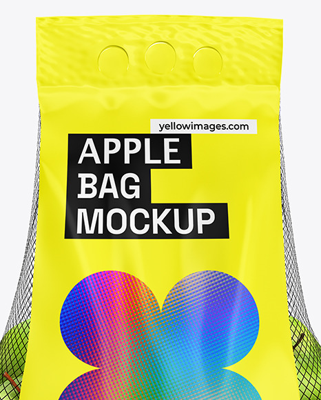 Apple Bag w/ Glossy Label Mockup