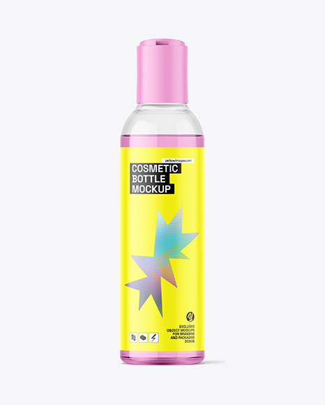 Clear Plastic Cosmetic Bottle Mockup Clear Plastic Cosmetic Bottle Mockup